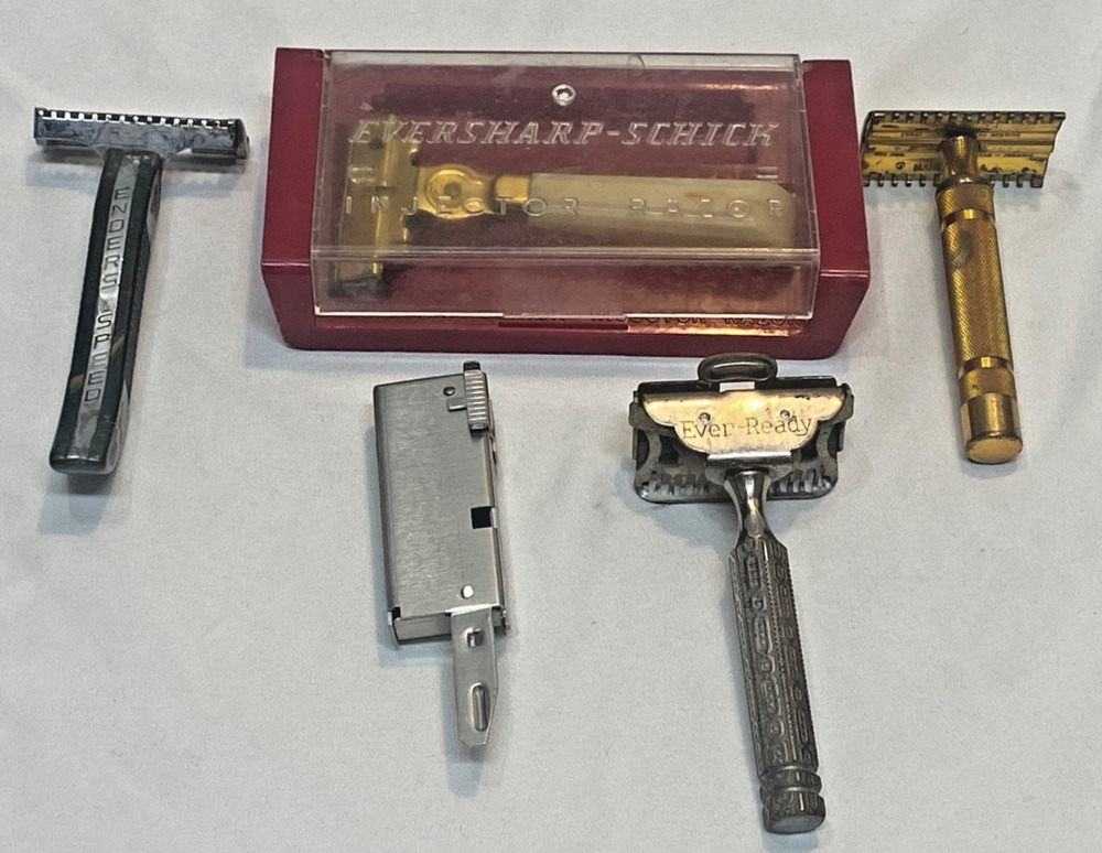 Lot of 4 Antique Safety Razors (Shaving)